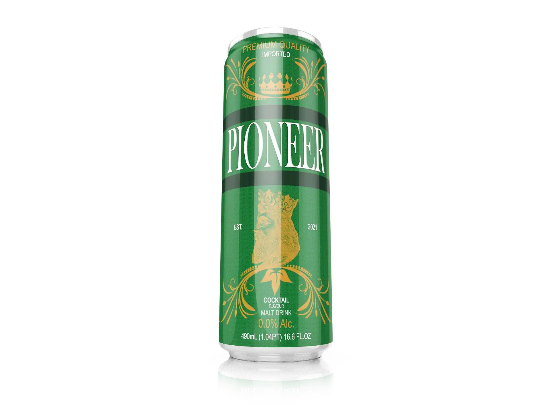 Pioneer Malt Drinks – Cocktail Flavor – 490ml – Lemon Pioneer Malt Drinks - Cocktail Flavor - 490ml - Lemon