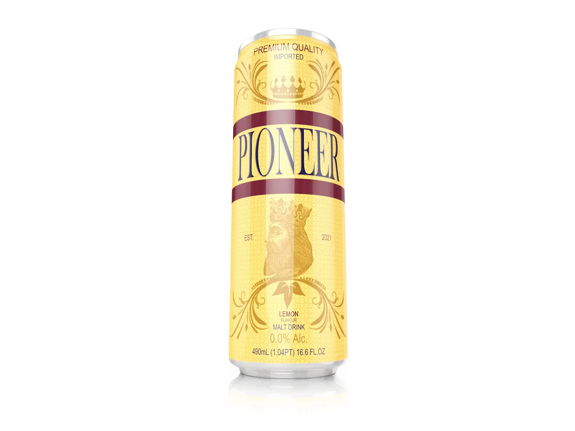 Pioneer Malt Drinks - Lemon Flavor - 490ml - Lemon