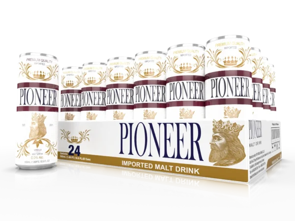 Pioneer Malt Drinks - Vanilla Flavor - 500ml - Vanilla 24 Pack 3D
